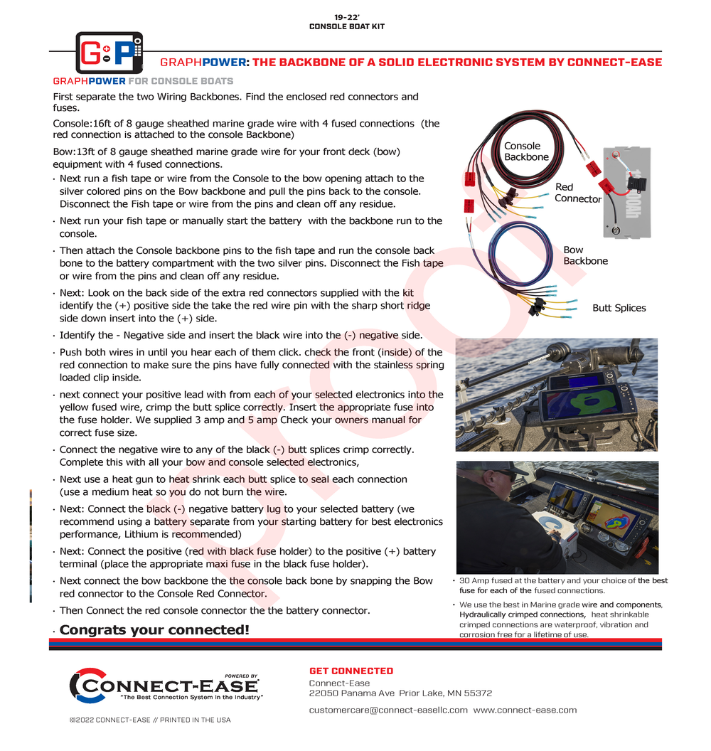 RCE12VGRPRO1922 Lithium Compatible - Connect-Ease. Connect all your marine equipment with ease.