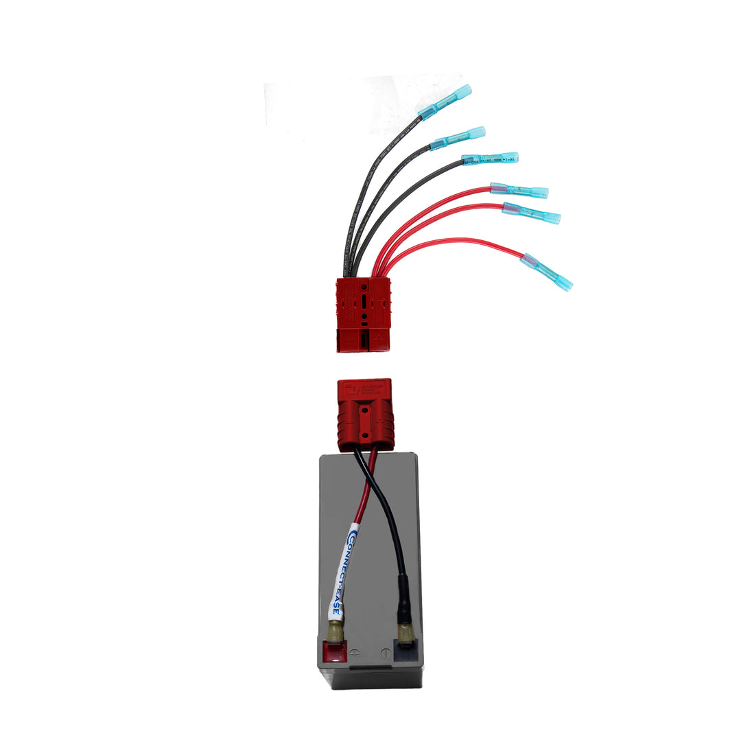 Spade Style Battery connection for 3 electronics for Ice, Kayak, Canoes,  duck Boats   Lithium Compatible - Connect-Ease. Connect all your marine equipment with ease.