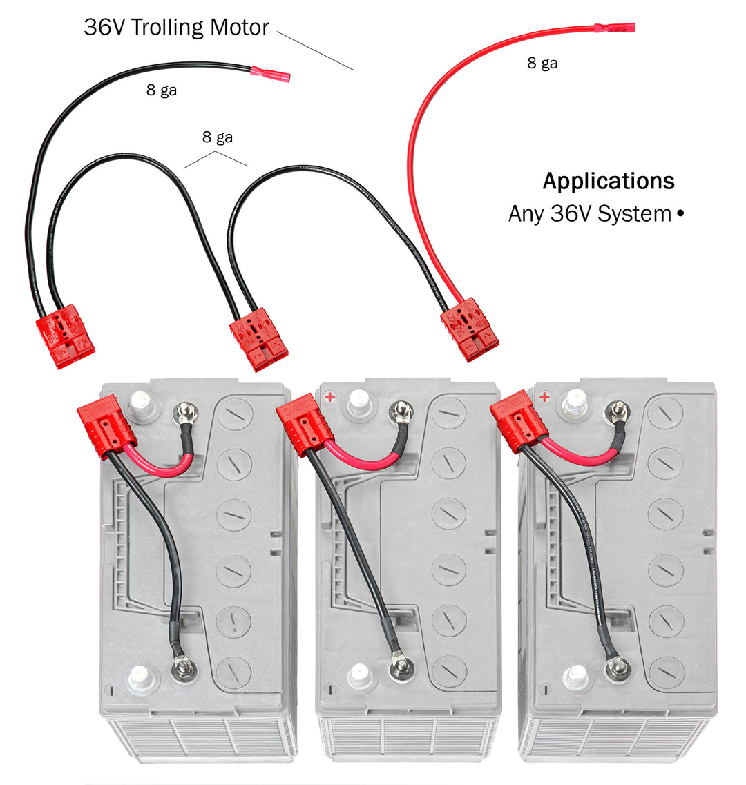 36 Volt Series Trolling Motor Connection Kit (RCE36VBK) - Connect-Ease. Connect all your marine equipment with ease.
