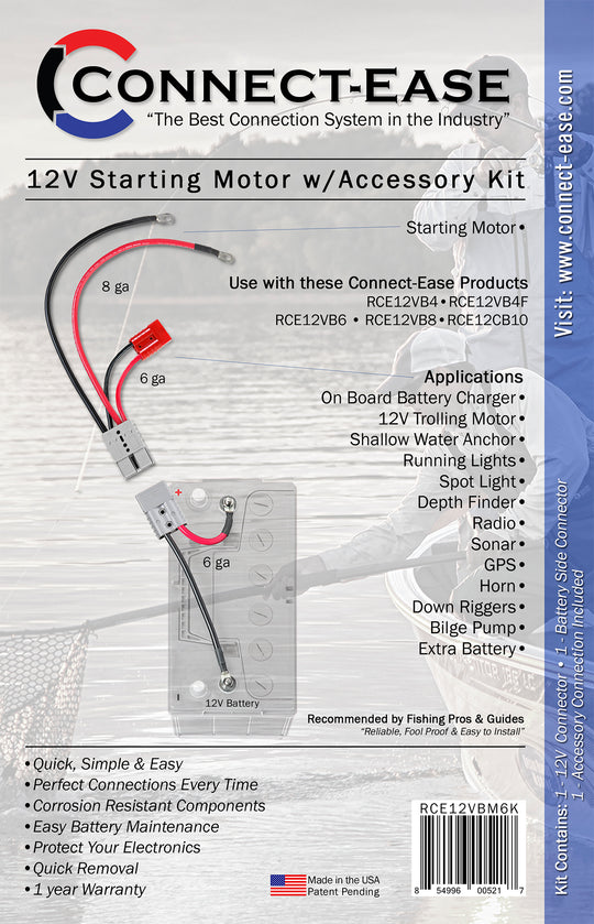 Outboard Motor Connection with Auxiliary Connector (RCE12VBM6K) - Connect-Ease. Connect all your marine equipment with ease.