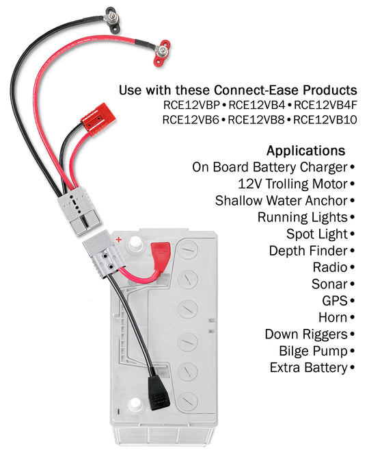 12 Volt Starting Motor w/Accessory Complete Kit - RCE12VBM6CK - Connect-Ease. Connect all your marine equipment with ease.