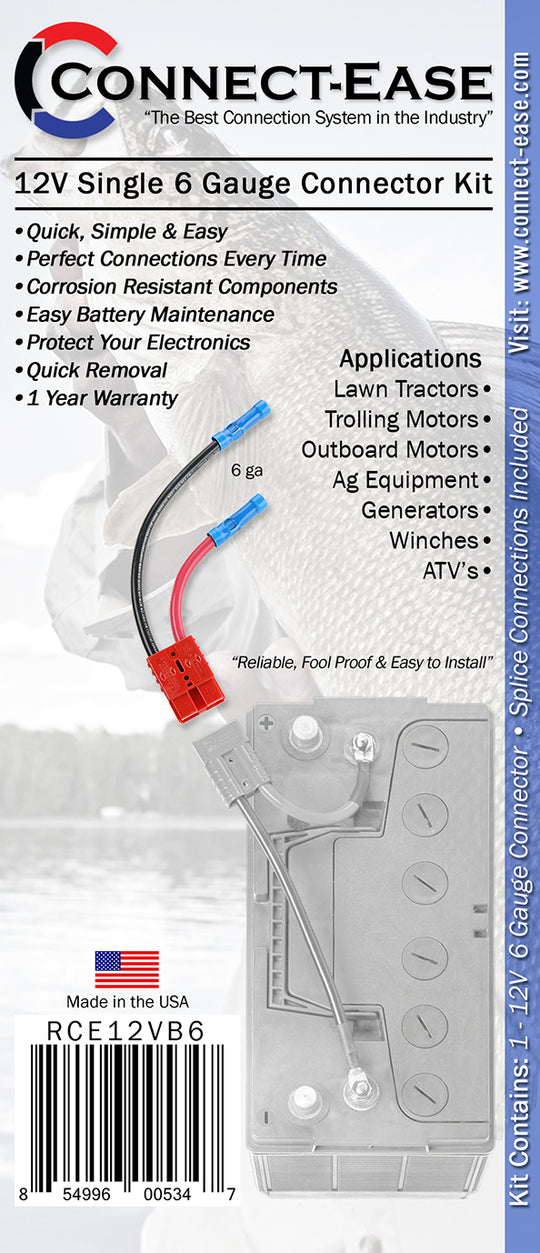 6 gauge connection for outboards and heavy duty applications - (RCE12VB6) - Connect-Ease. Connect all your marine equipment with ease.