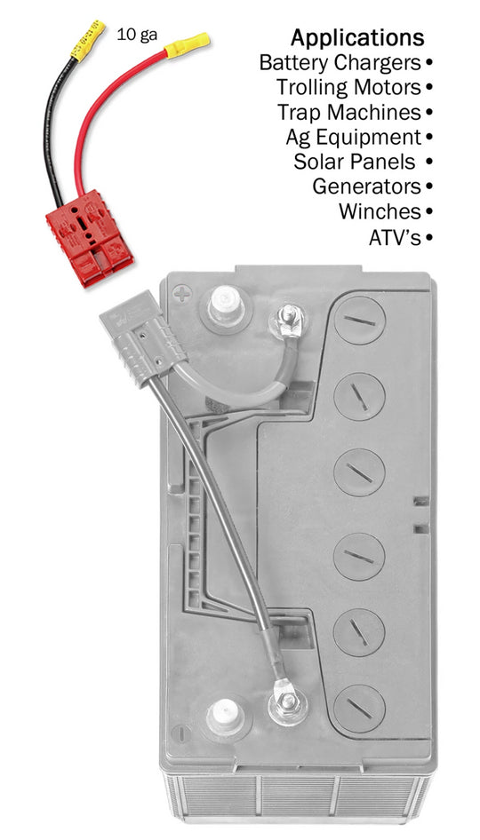 RCE12VB10 12 Volt Battery Connectors. 12 Volt 10-Gauge Single Connection RCE12VB10) - Connect-Ease. Connect all your marine equipment with ease.