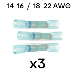 Step Down Heat Shrink Butt Splices 14-16 to 18-22 AWG (CE1422) - Connect-Ease. Connect all your marine equipment with ease.