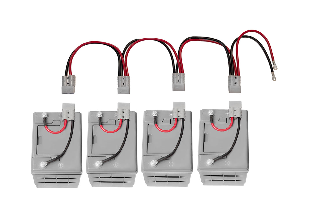 4 Battery Parallel system for powering your off road boondocking fun  Lithium Compatible - Connect-Ease. Connect all your marine equipment with ease.