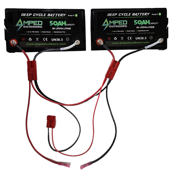 “Double Time” 24V parallel kit for (2) 24V batteries to (1) 24V trolling motor w/ charging leads RCE224VCHK - Connect-Ease. Connect all your marine equipment with ease.