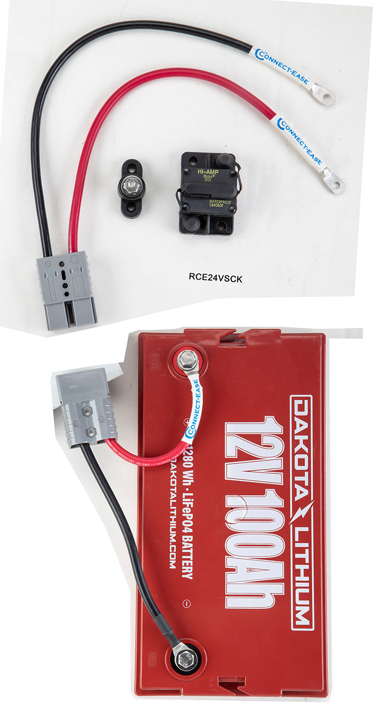 24V Lithium Battery Connection System for 24V Single Case Lithium Battery - Connect-Ease. Connect all your marine equipment with ease.