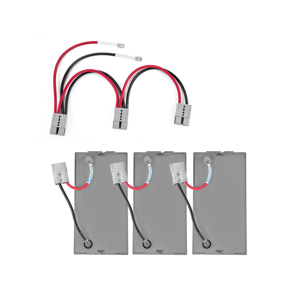 (3) 12V Battery Parallel Quick Connect System Connect 3 Lead Acid AGM or Lithium Batteries Compatible - Connect-Ease. Connect all your marine equipment with ease.
