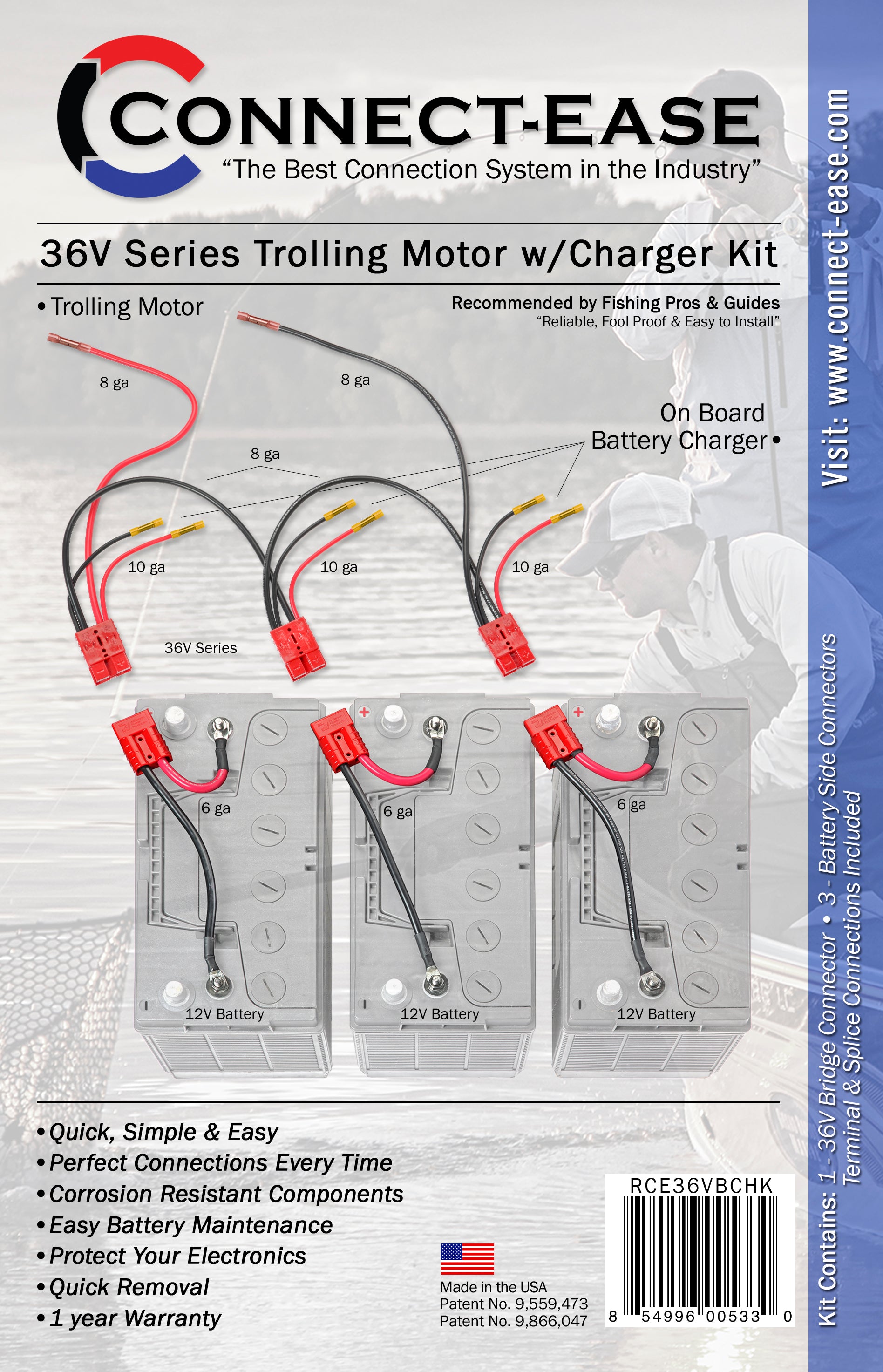 36 Volt Series Trolling Motor Connection Kit with On-board Charging  (RCE36VBCHK) Lithium Compatible