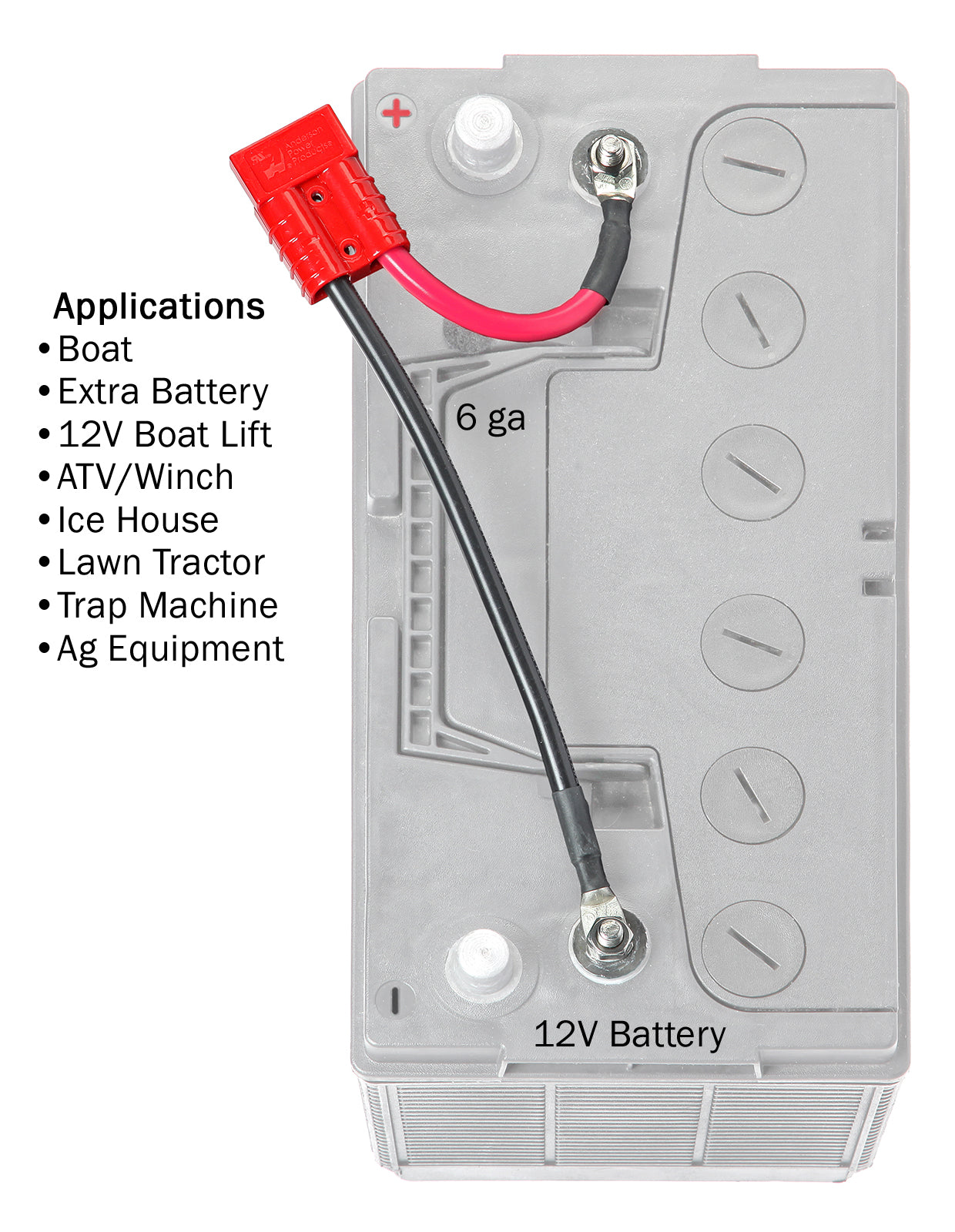 Einfacher 12-Volt-BatterieanschlussEinfacher 12-Volt-Batterieanschluss  