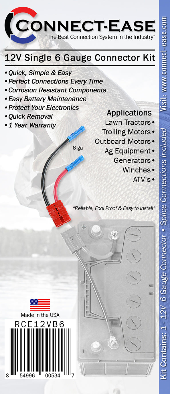 6 gauge connection for outboards and heavy duty applications - (RCE12VB6) - Connect-Ease. Connect all your marine equipment with ease.