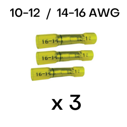 Step Down Heat Shrink Butt Splices 10-12 to 14-16 AWG (CE1016) - Connect-Ease. Connect all your marine equipment with ease.